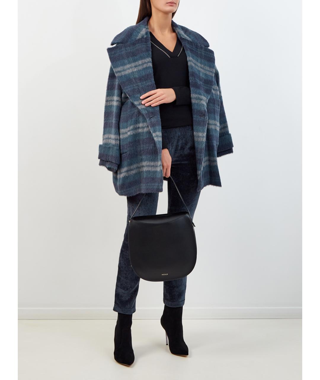 FABIANA FILIPPI Синие вискозные брюки узкие, фото 2