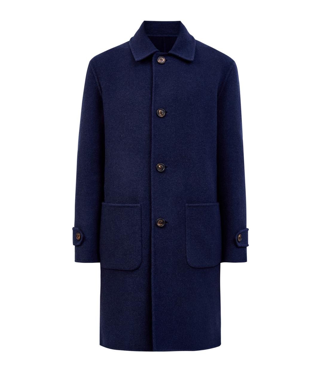 ELEVENTY Синее кашемировое пальто, фото 1