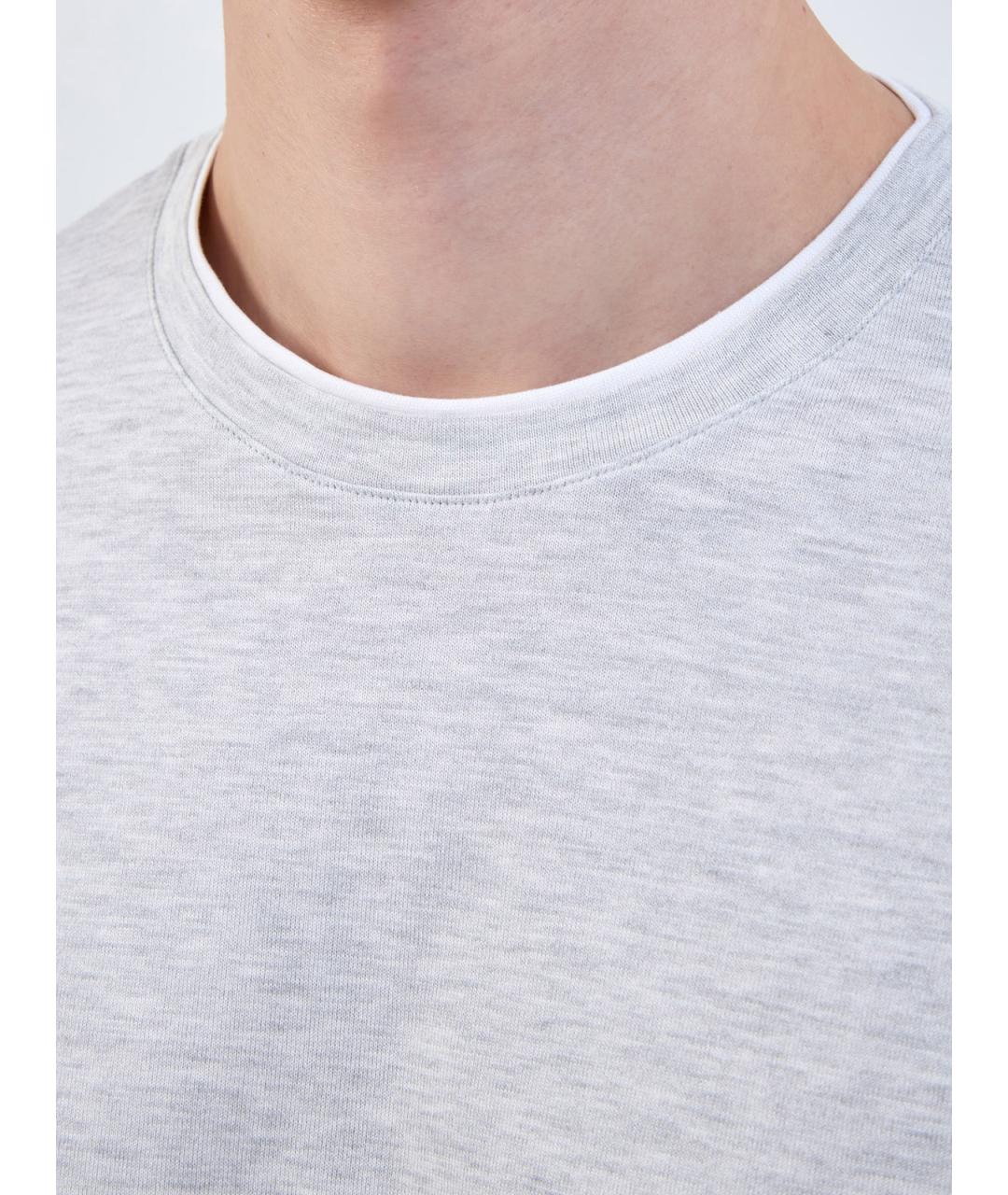 ELEVENTY Серая хлопковая футболка, фото 5