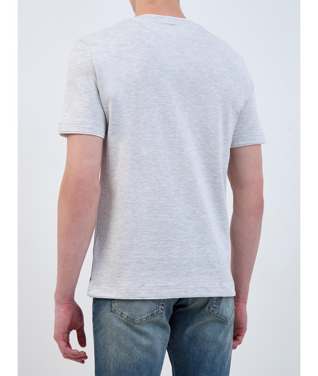 ELEVENTY Серая хлопковая футболка, фото 4