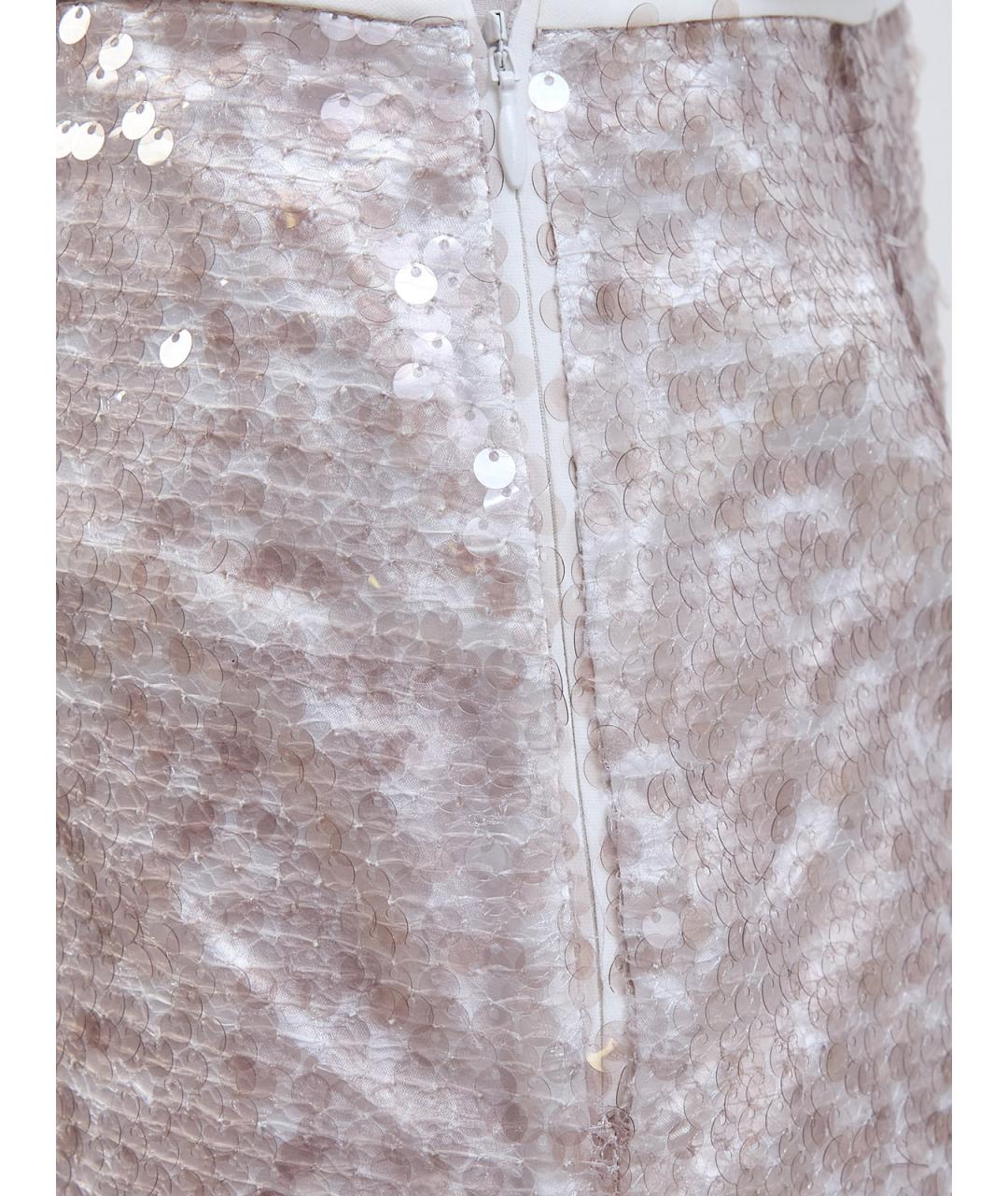 PESERICO Розовая полиэстеровая юбка миди, фото 5