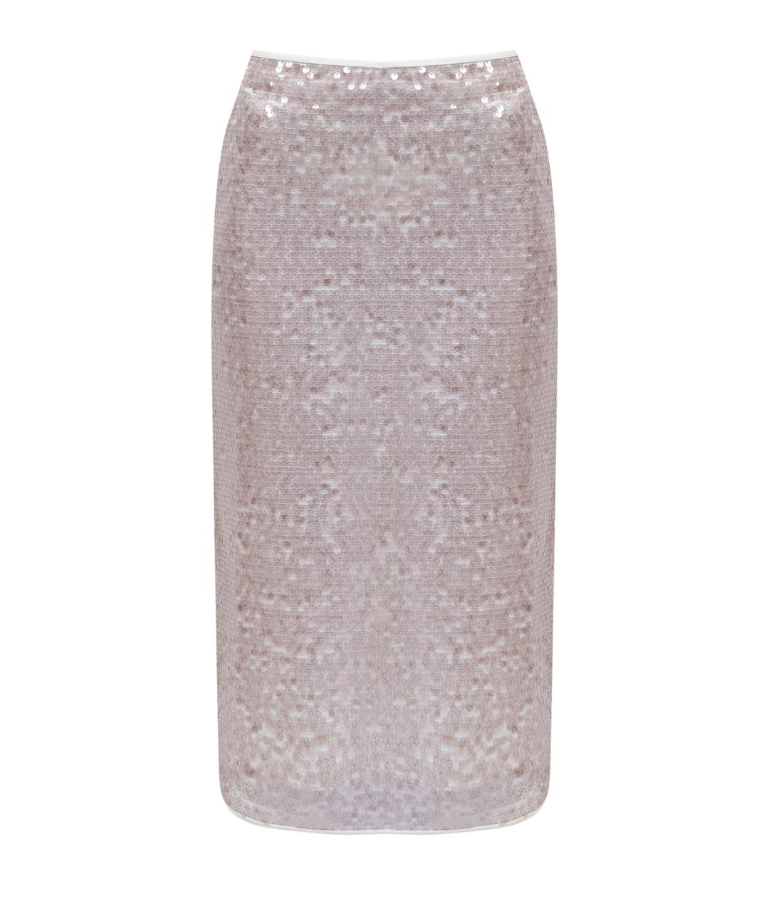 PESERICO Розовая полиэстеровая юбка миди, фото 1