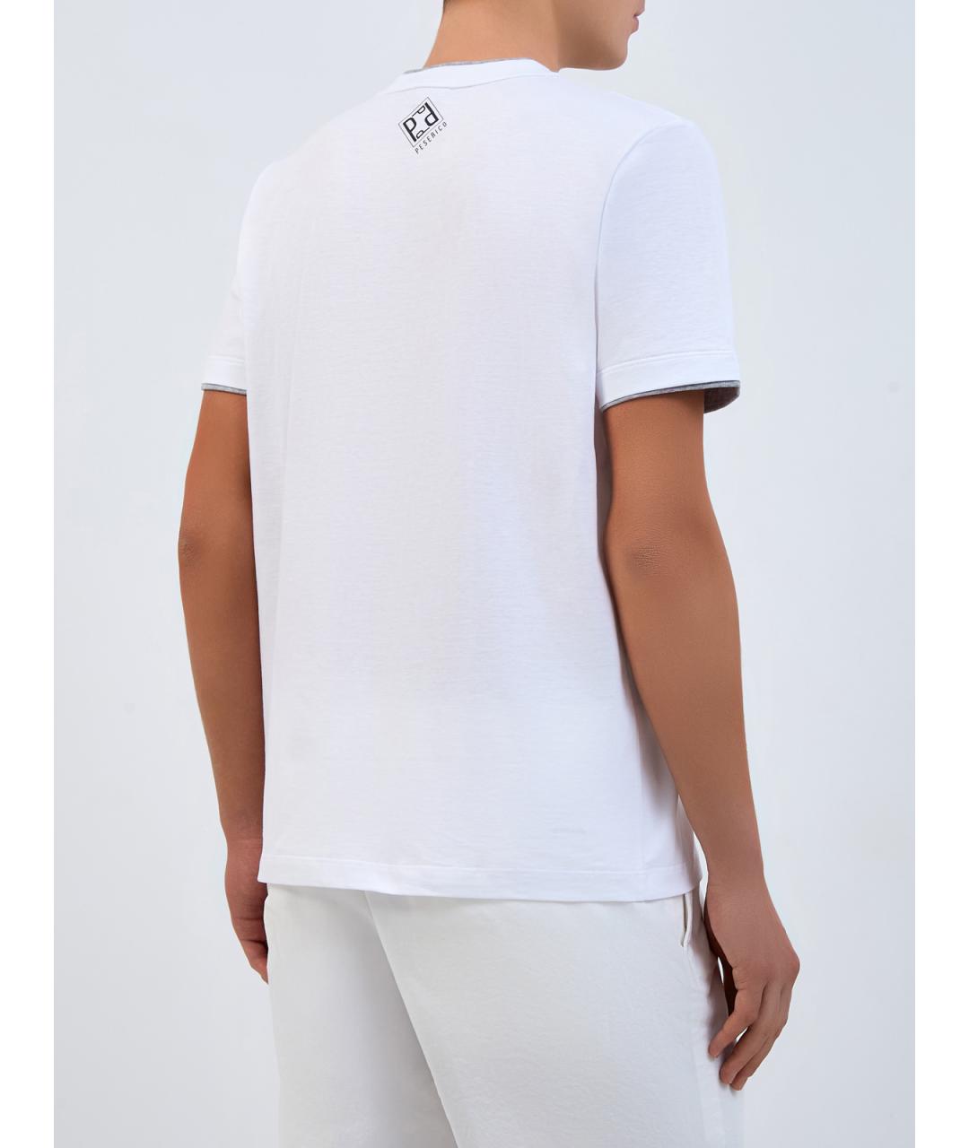 PESERICO Белая хлопковая футболка, фото 4
