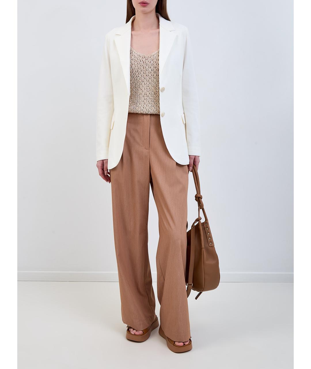 ELEVENTY Белый хлопковый жакет/пиджак, фото 2