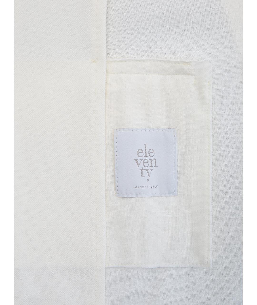 ELEVENTY Белый хлопковый жакет/пиджак, фото 6