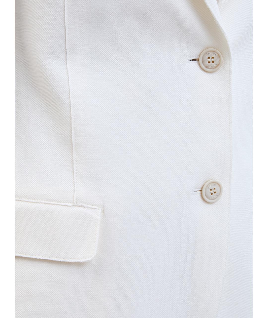 ELEVENTY Белый хлопковый жакет/пиджак, фото 5