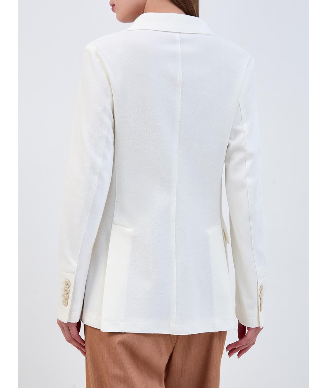 ELEVENTY Белый хлопковый жакет/пиджак, фото 4