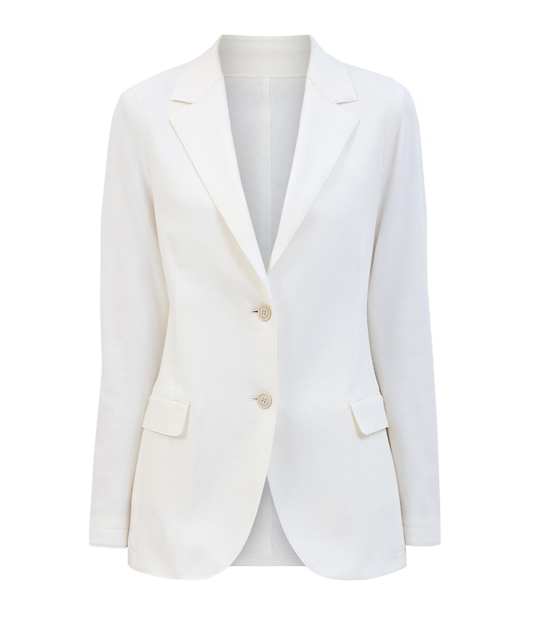 ELEVENTY Белый хлопковый жакет/пиджак, фото 1