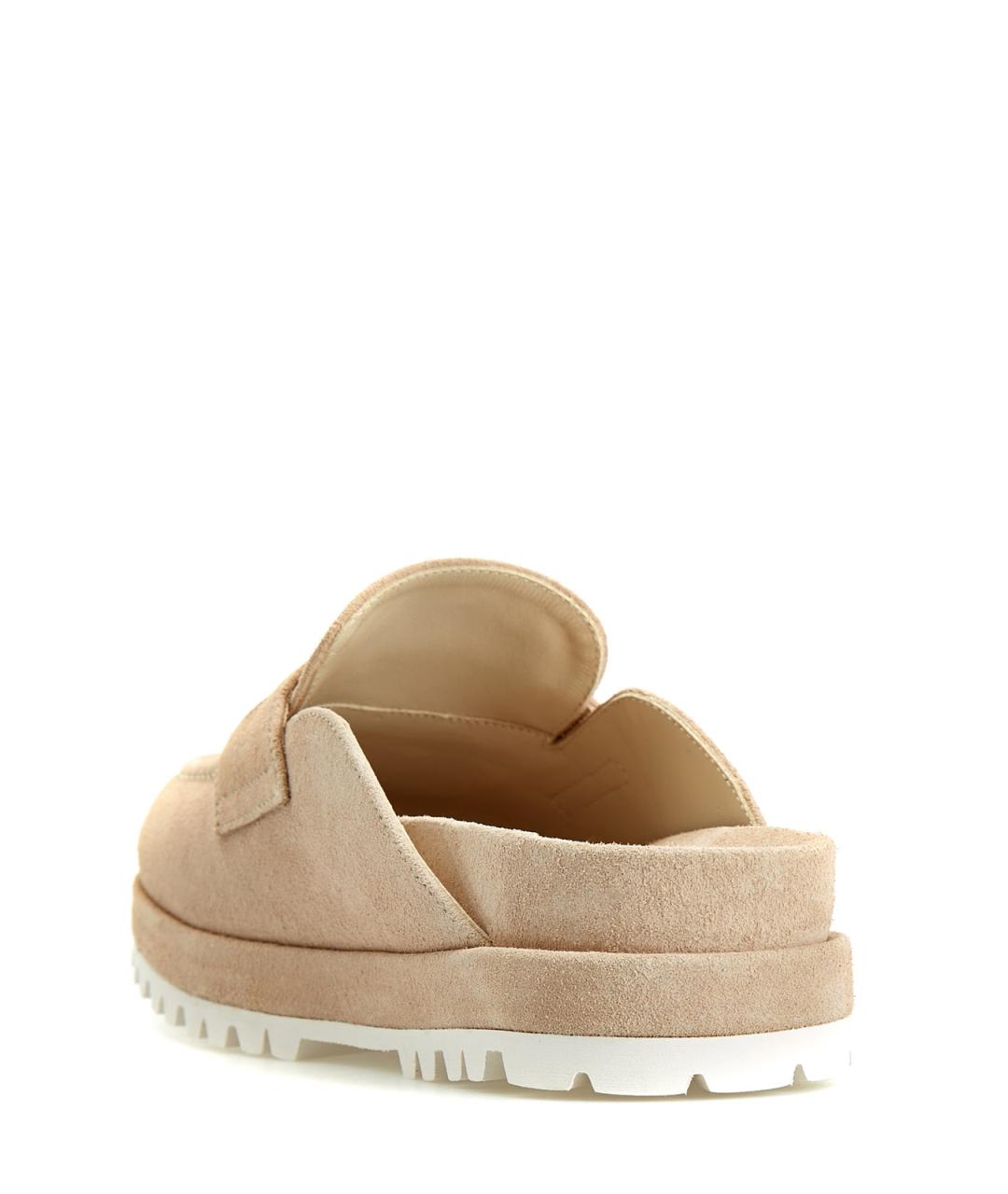 PESERICO Бежевые замшевые сабо, фото 4