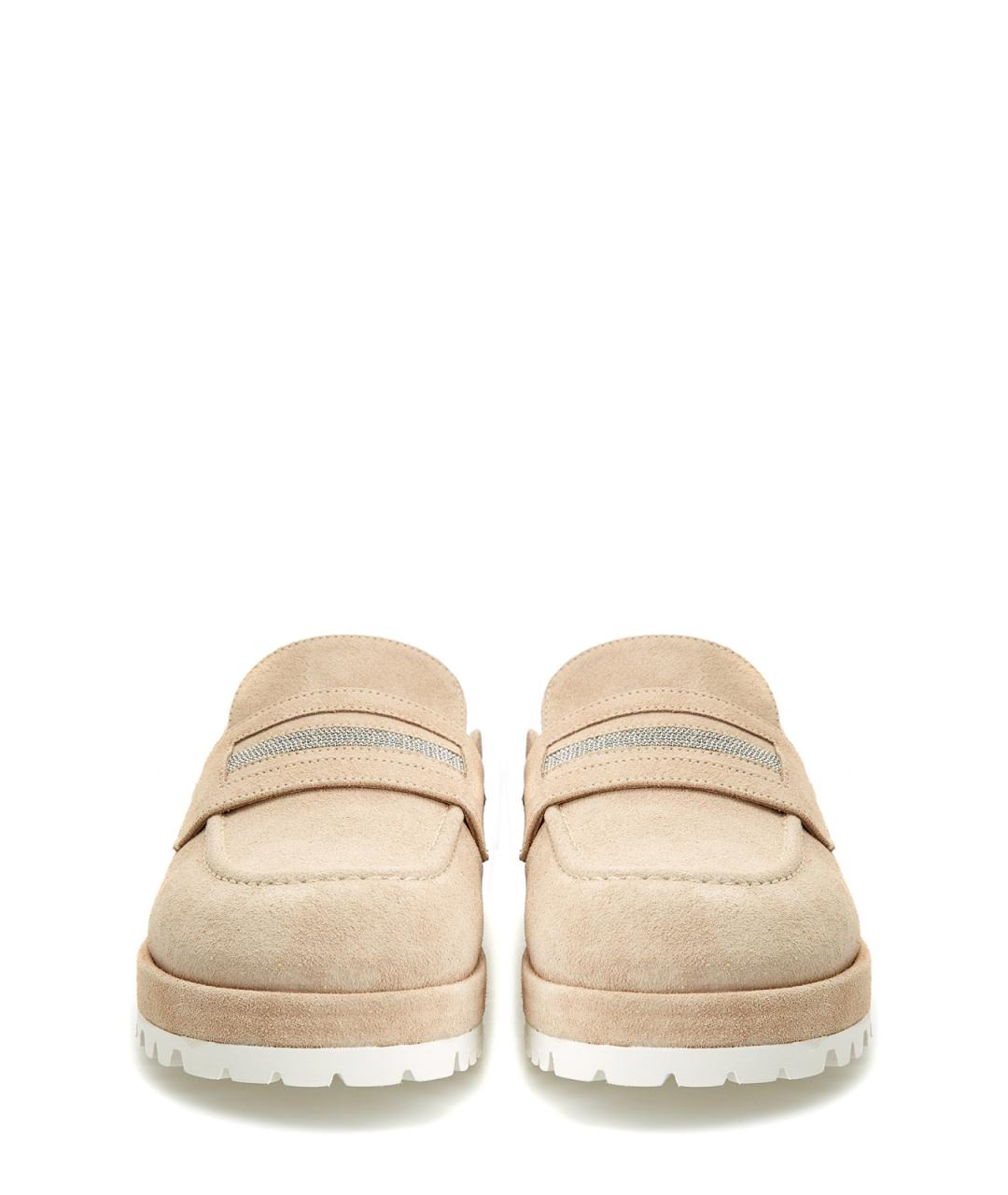 PESERICO Бежевые замшевые сабо, фото 5