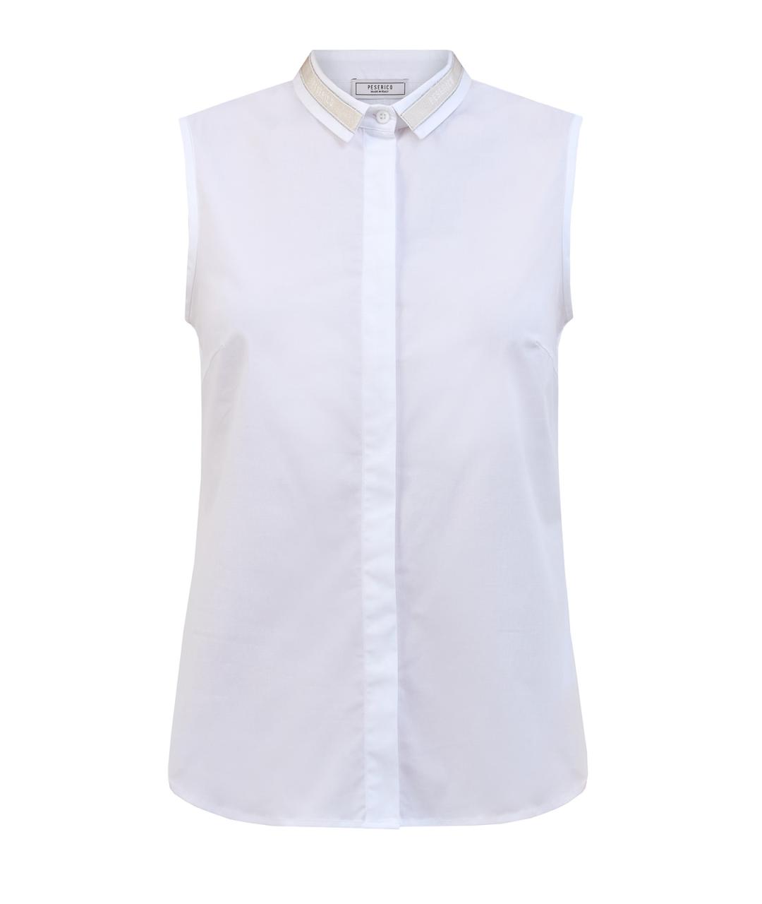 PESERICO Белая хлопковая рубашка, фото 1