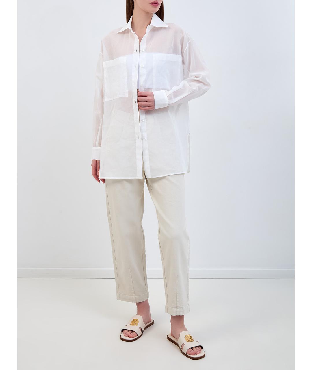 ELEVENTY Белая хлопковая рубашка, фото 2