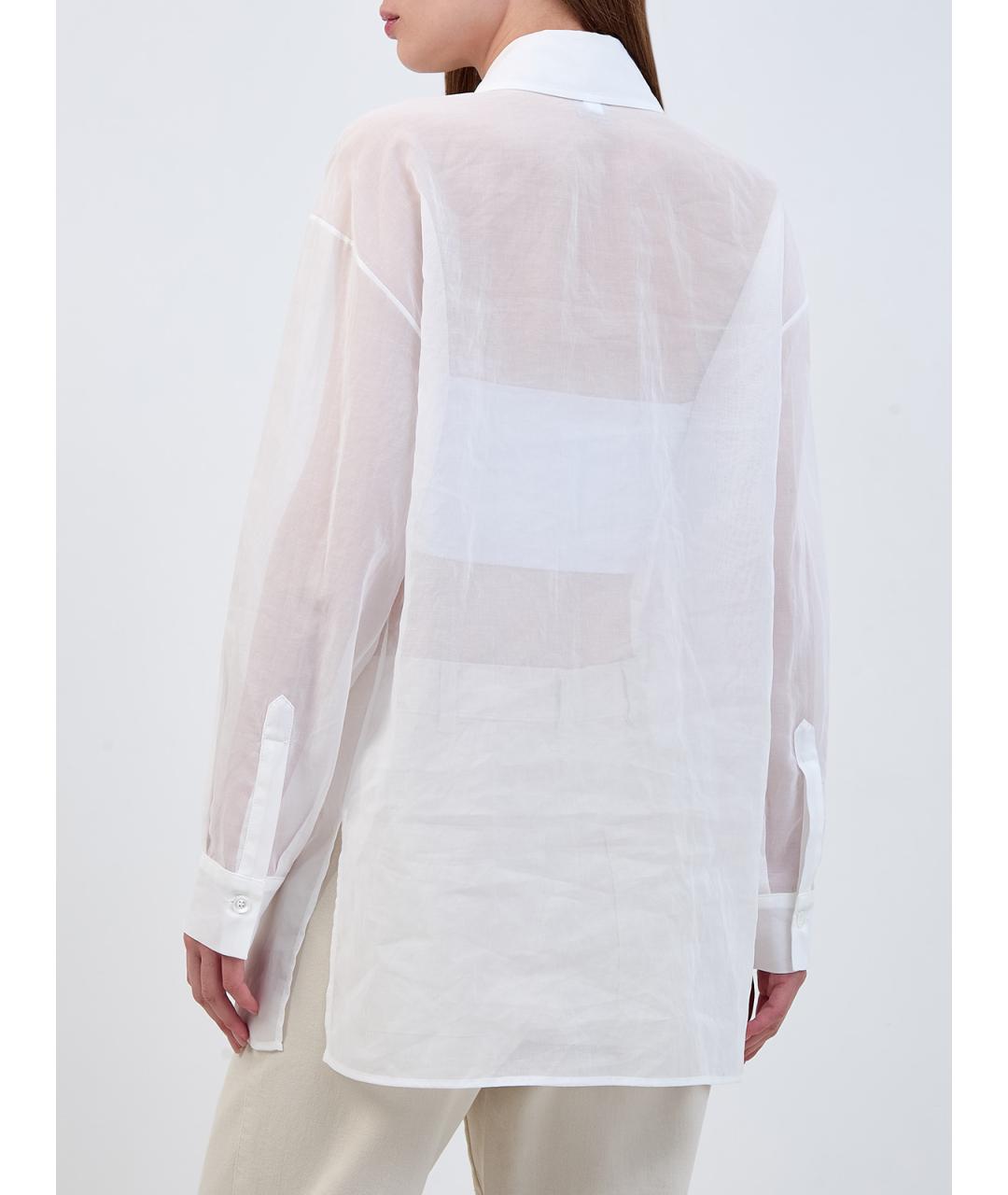 ELEVENTY Белая хлопковая рубашка, фото 4