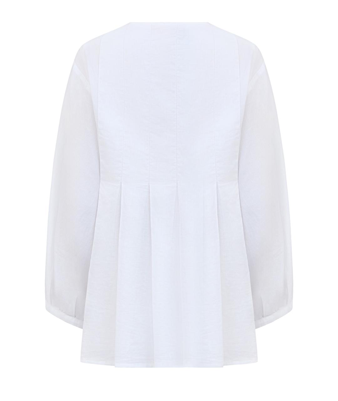 PESERICO Белая хлопковая рубашка, фото 2