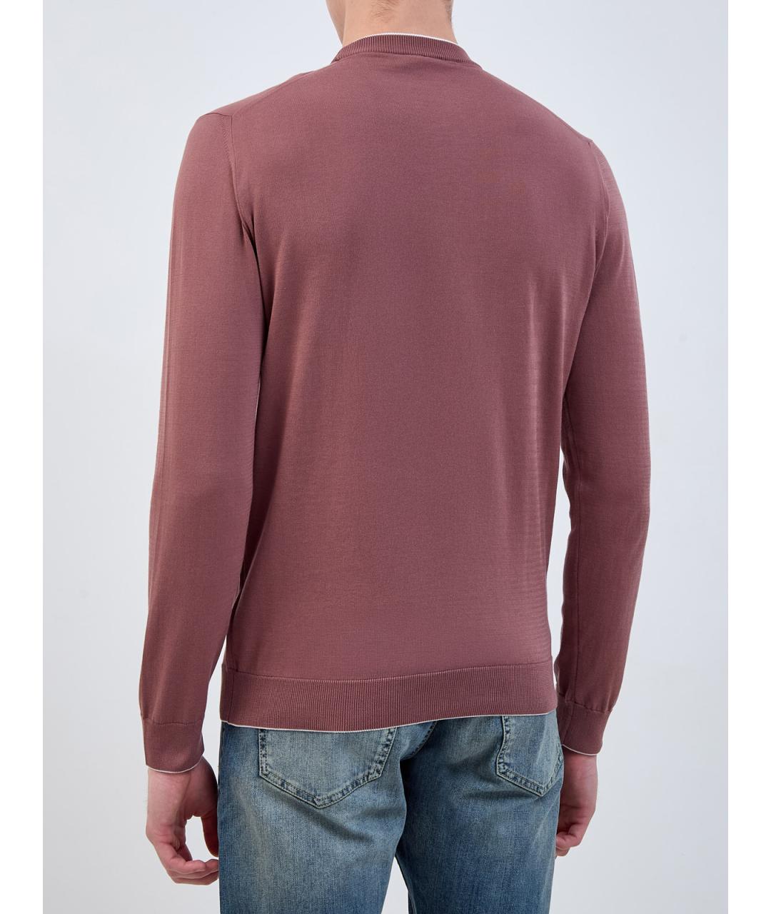 ELEVENTY Бордовый хлопковый джемпер / свитер, фото 4