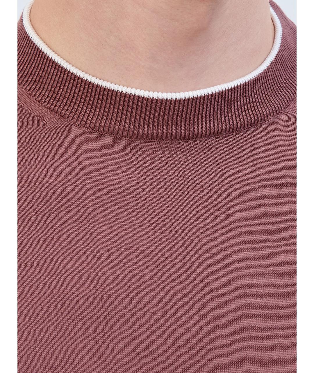 ELEVENTY Бордовый хлопковый джемпер / свитер, фото 5