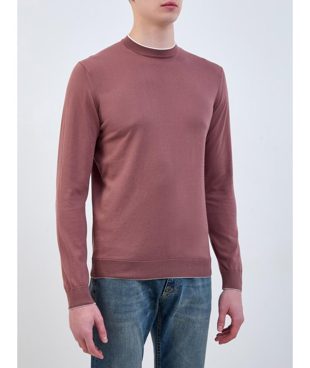 ELEVENTY Бордовый хлопковый джемпер / свитер, фото 3