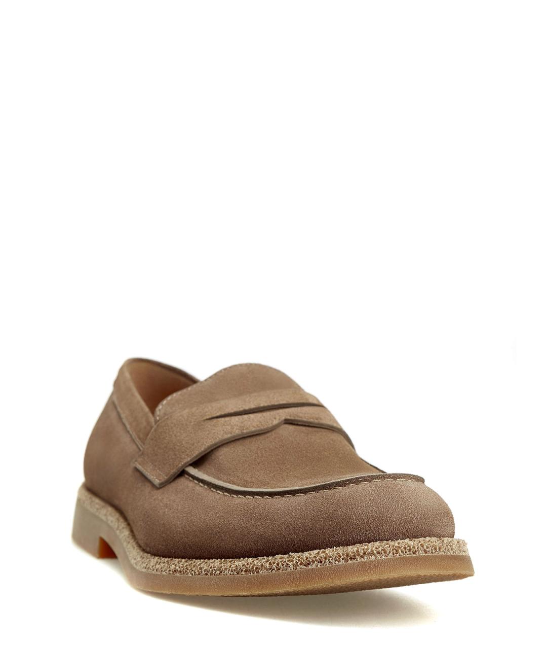 ELEVENTY Коричневые замшевые лоферы, фото 3