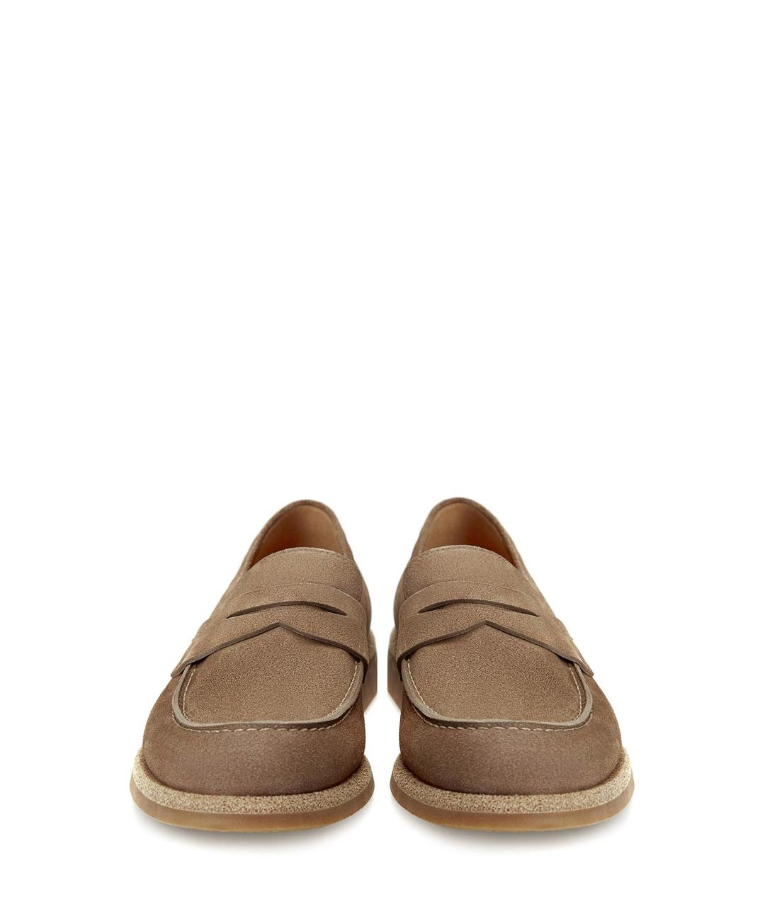 ELEVENTY Коричневые замшевые лоферы, фото 6