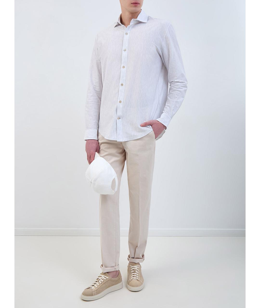 ELEVENTY Бежевые замшевые низкие кроссовки / кеды, фото 7