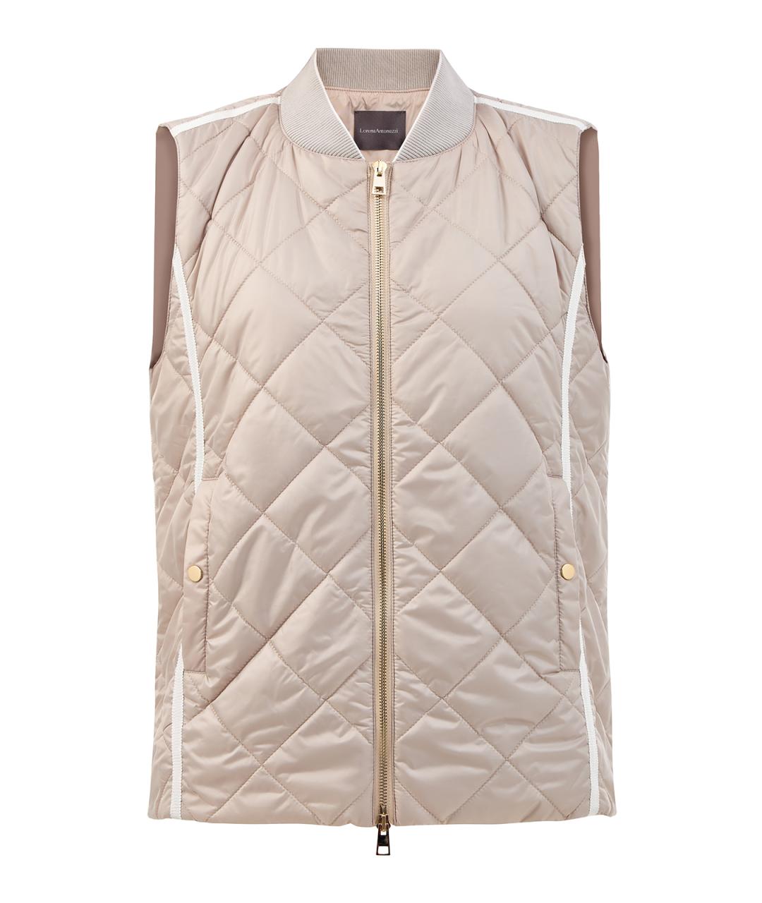 LORENA ANTONIAZZI Бежевый полиэстеровый жилет, фото 1