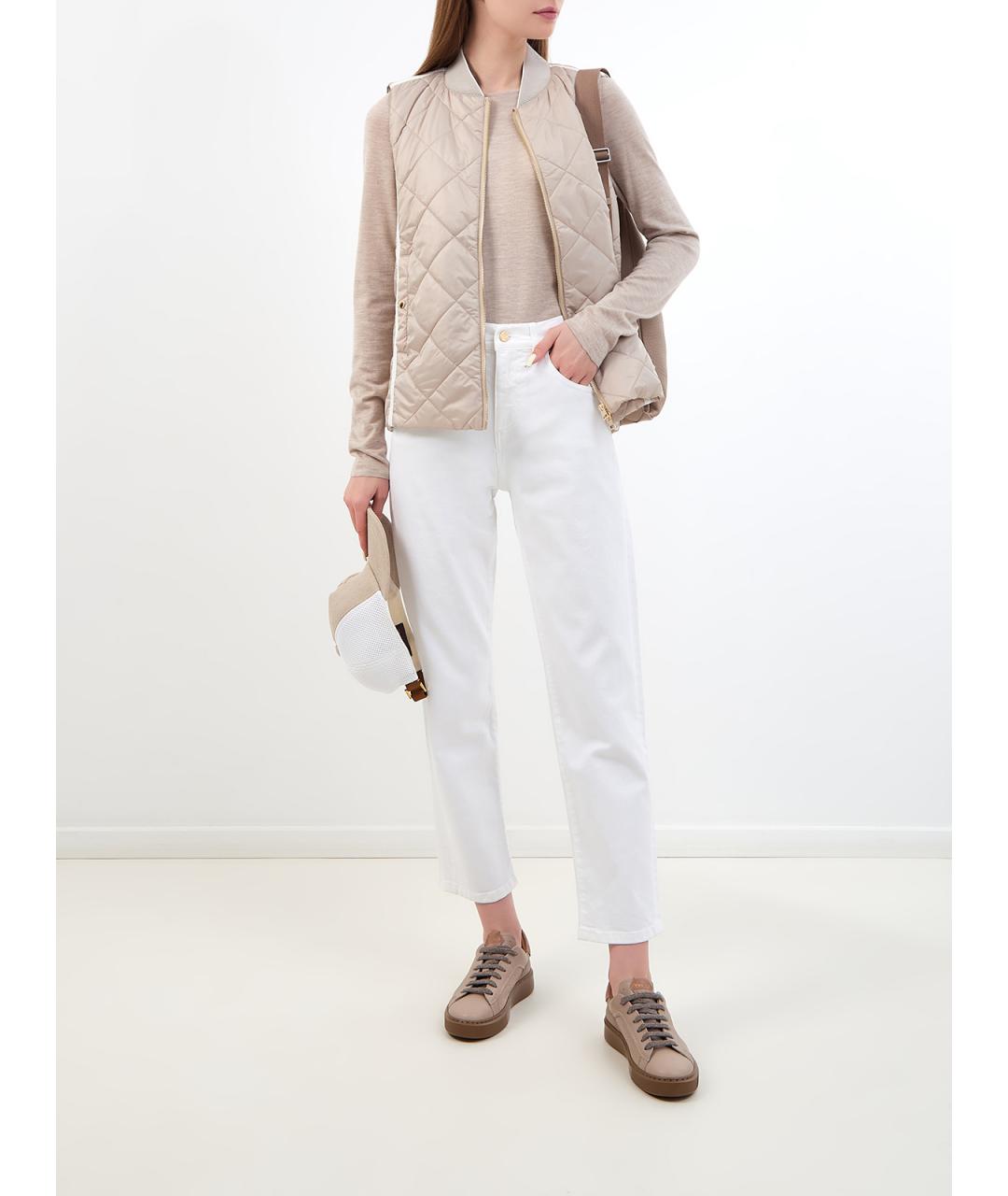 LORENA ANTONIAZZI Бежевый полиэстеровый жилет, фото 2