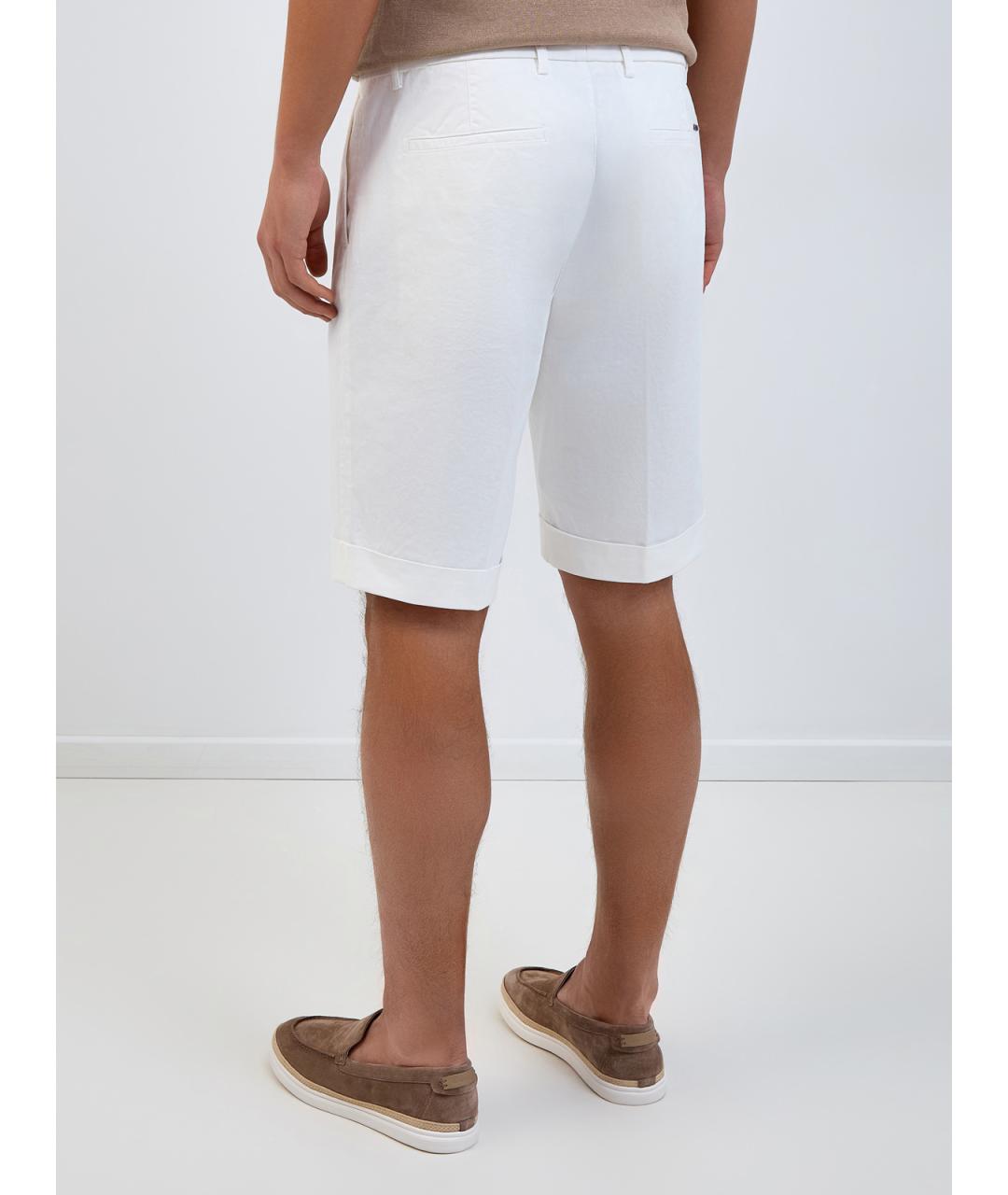 PESERICO Белые хлопковые шорты, фото 4