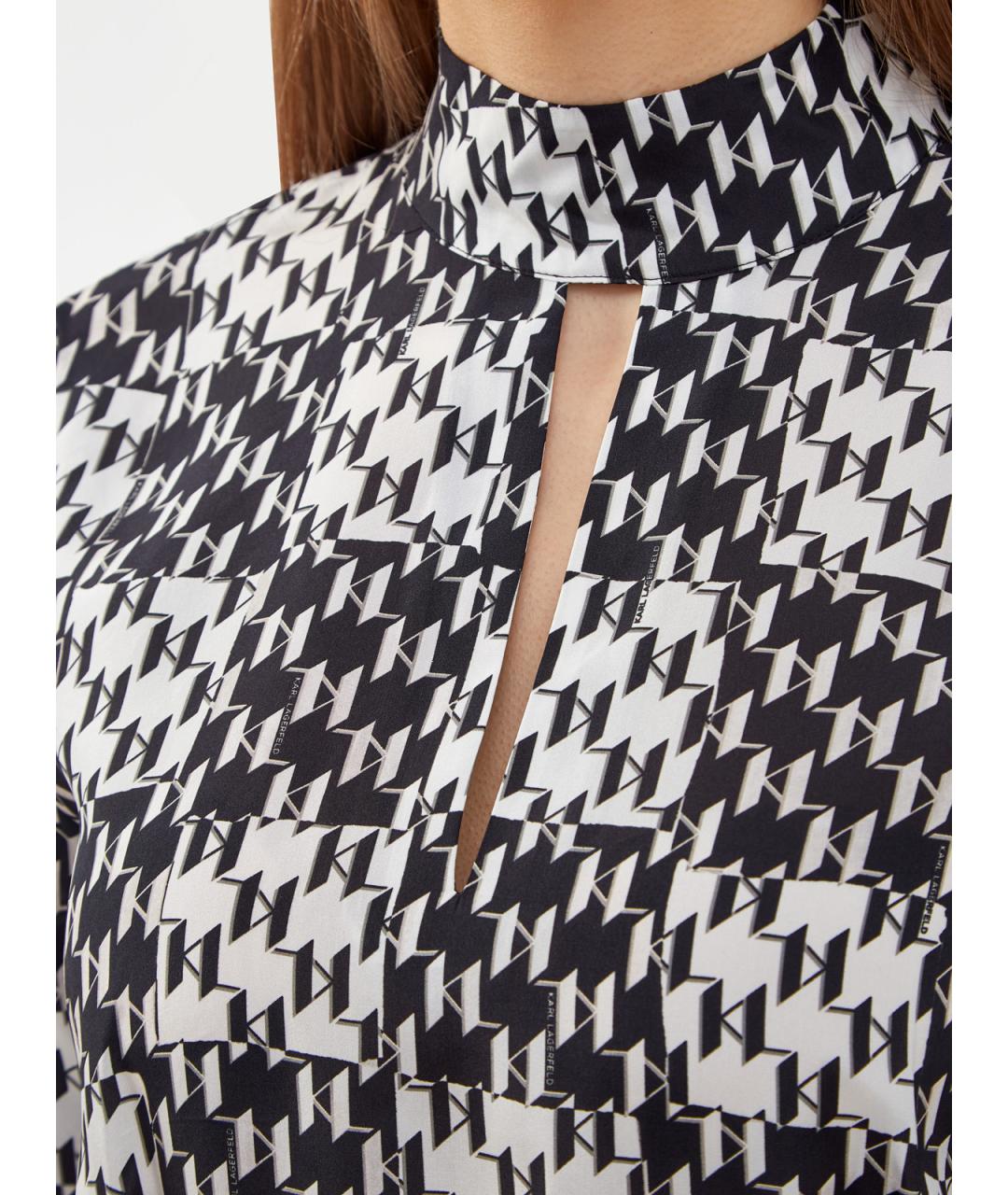 KARL LAGERFELD Мульти шелковое повседневное платье, фото 5