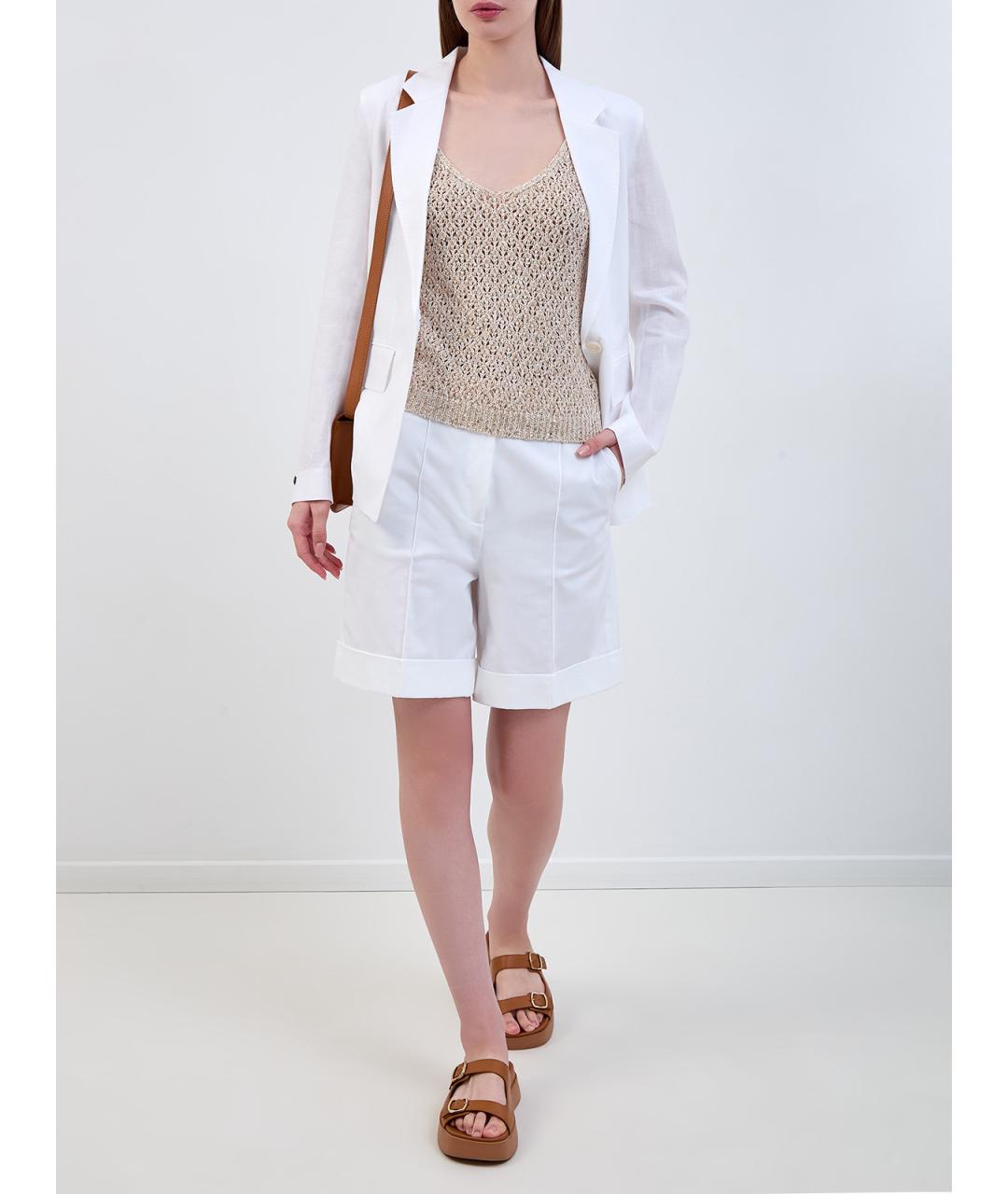 PESERICO Белый льняной жакет/пиджак, фото 2