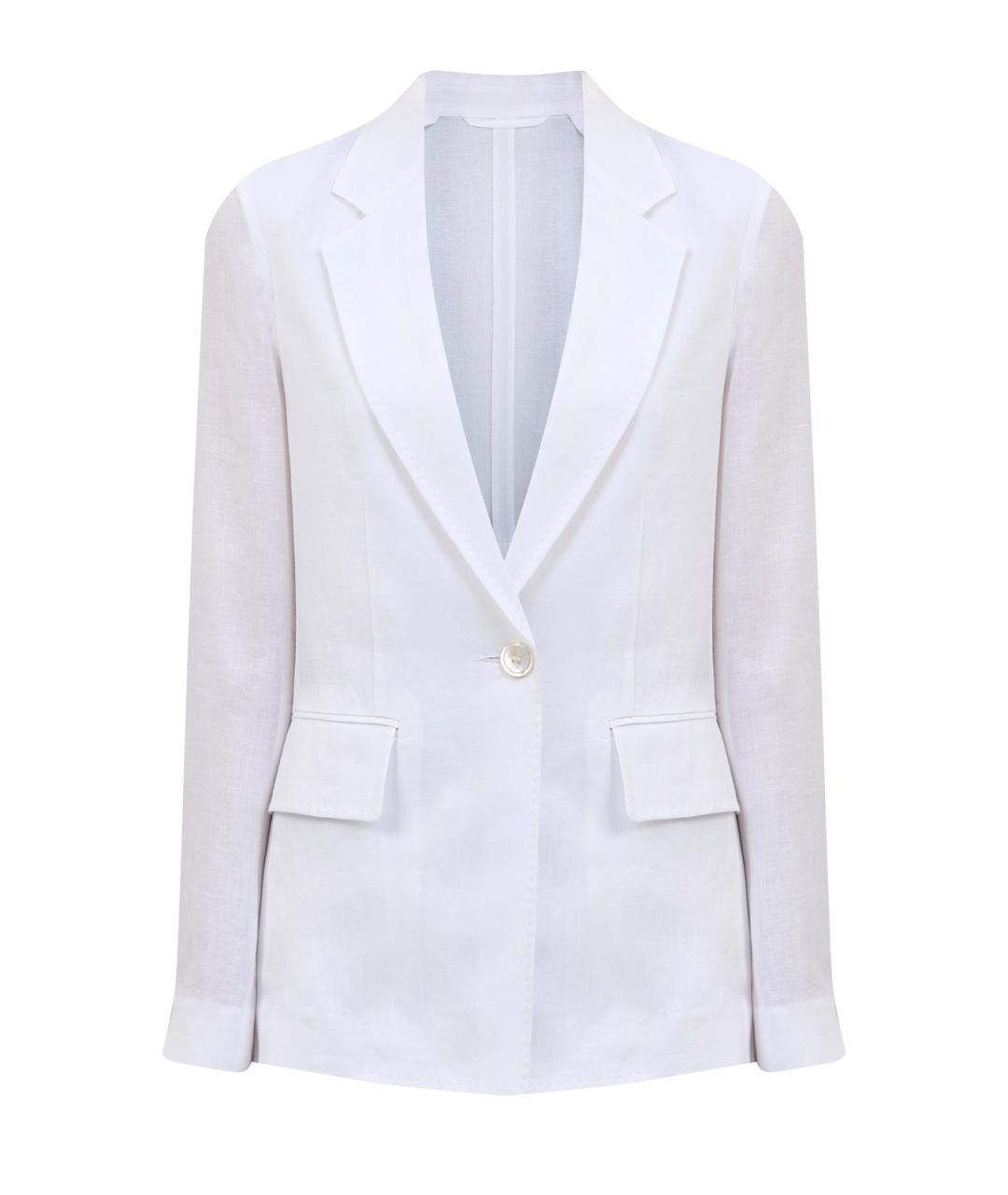 PESERICO Белый льняной жакет/пиджак, фото 1