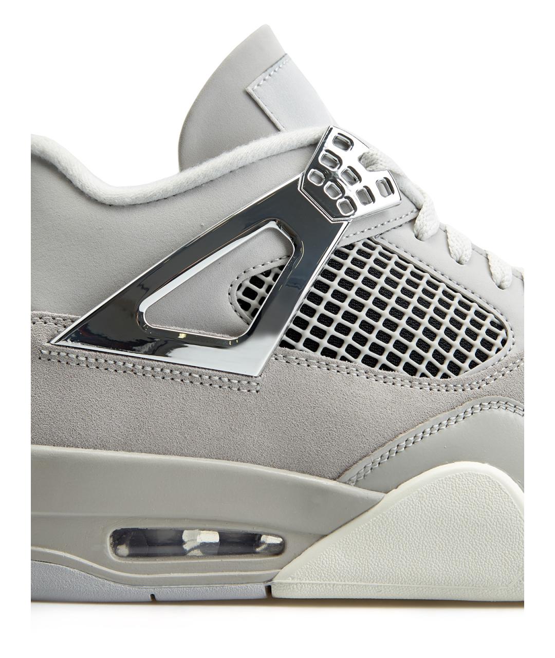 JORDAN Серые замшевые высокие кроссовки / кеды, фото 5