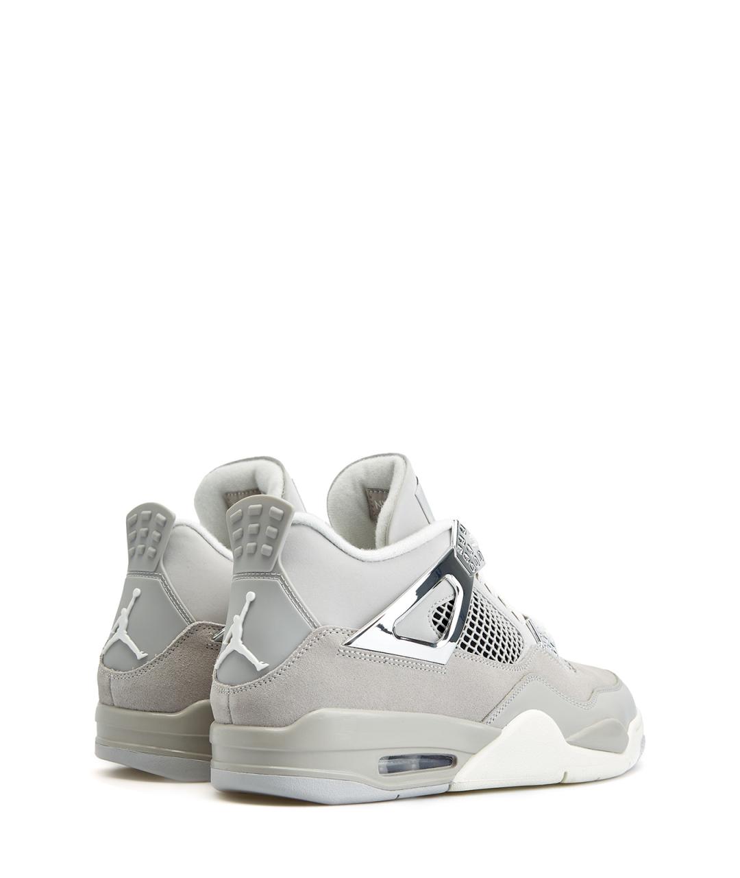 JORDAN Серые замшевые высокие кроссовки / кеды, фото 3