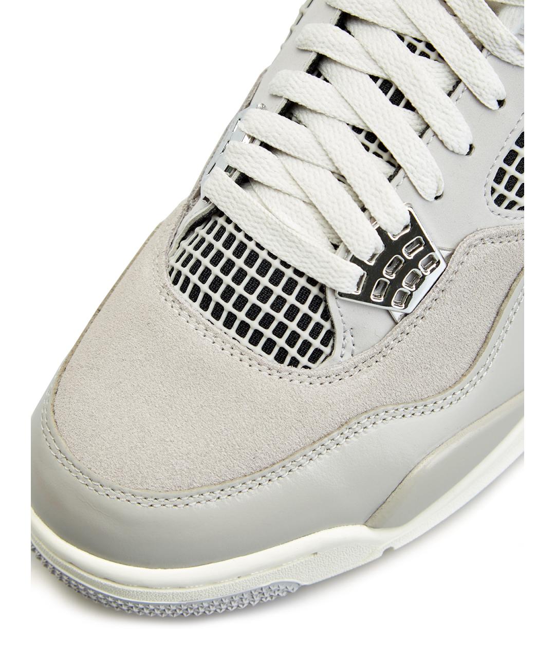 JORDAN Серые замшевые высокие кроссовки / кеды, фото 4