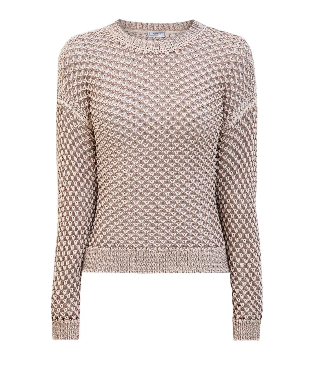 PESERICO Бежевый хлопковый джемпер / свитер, фото 1