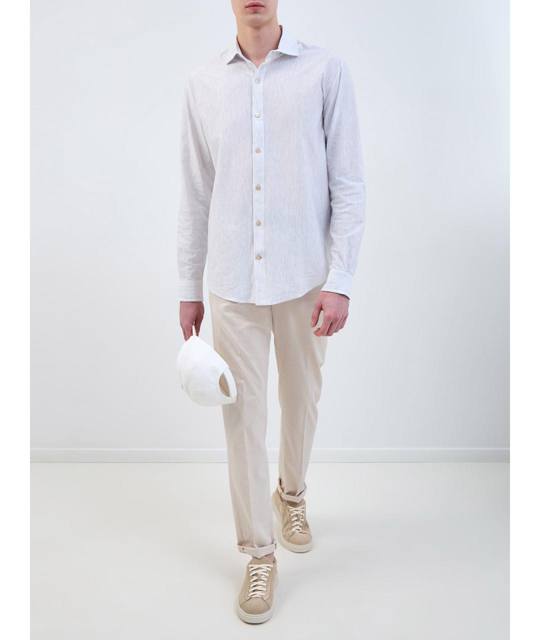 ELEVENTY Белая хлопковая классическая рубашка, фото 2