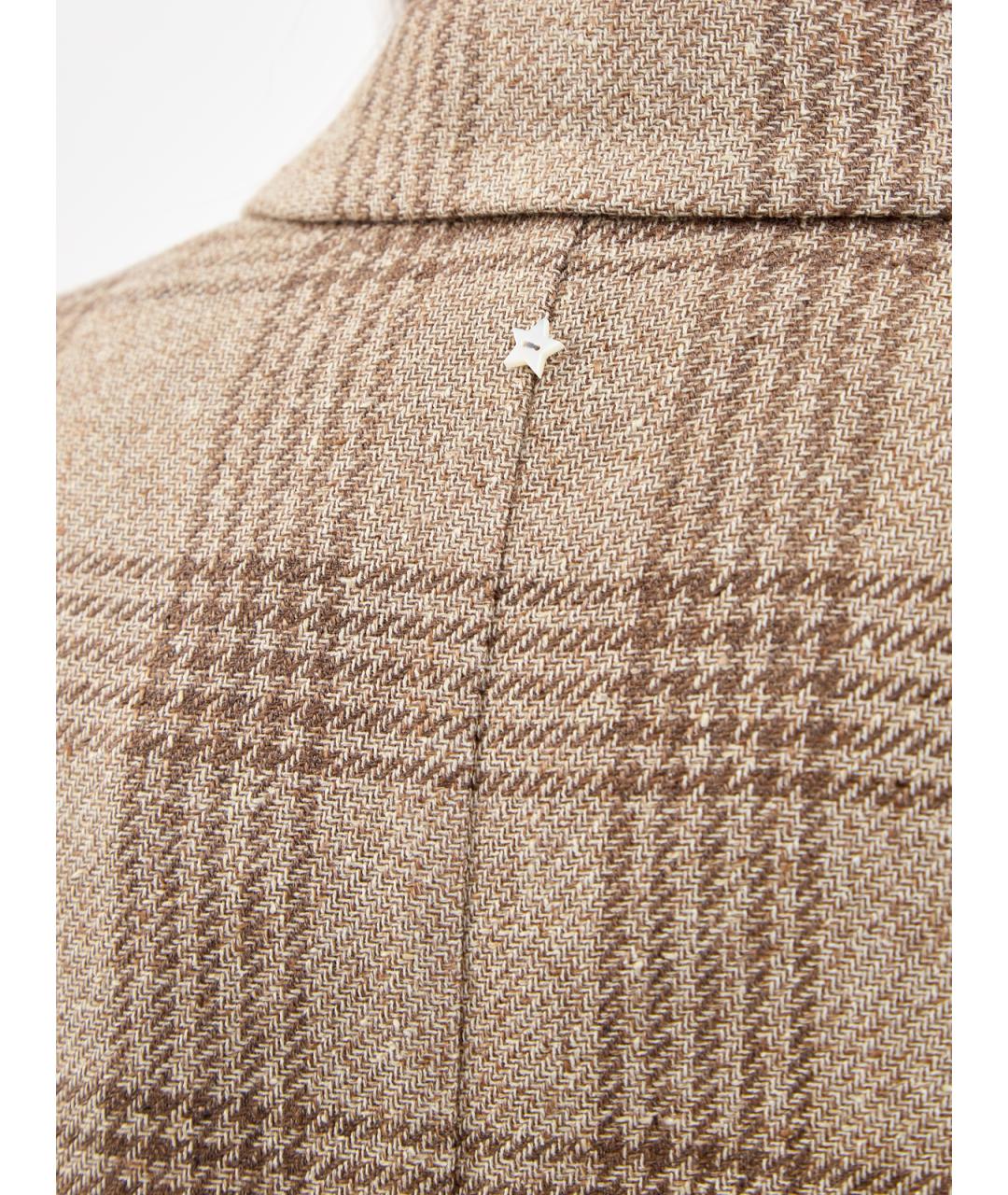 LORENA ANTONIAZZI Бежевый льняной жакет/пиджак, фото 5