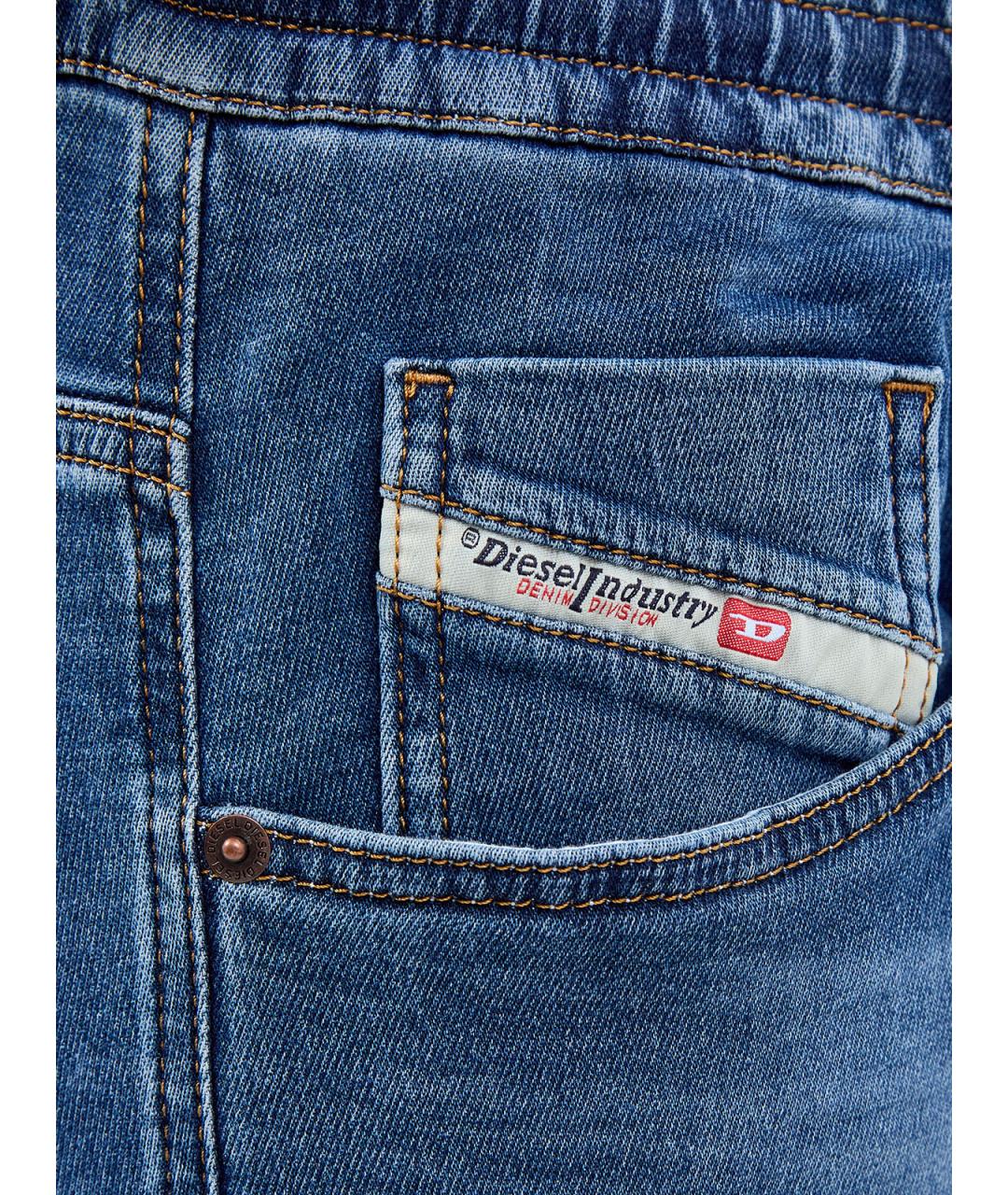 DIESEL Синие хлопковые прямые джинсы, фото 3