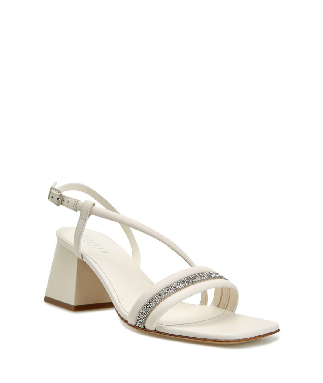 PESERICO Бежевые кожаные босоножки, фото 3