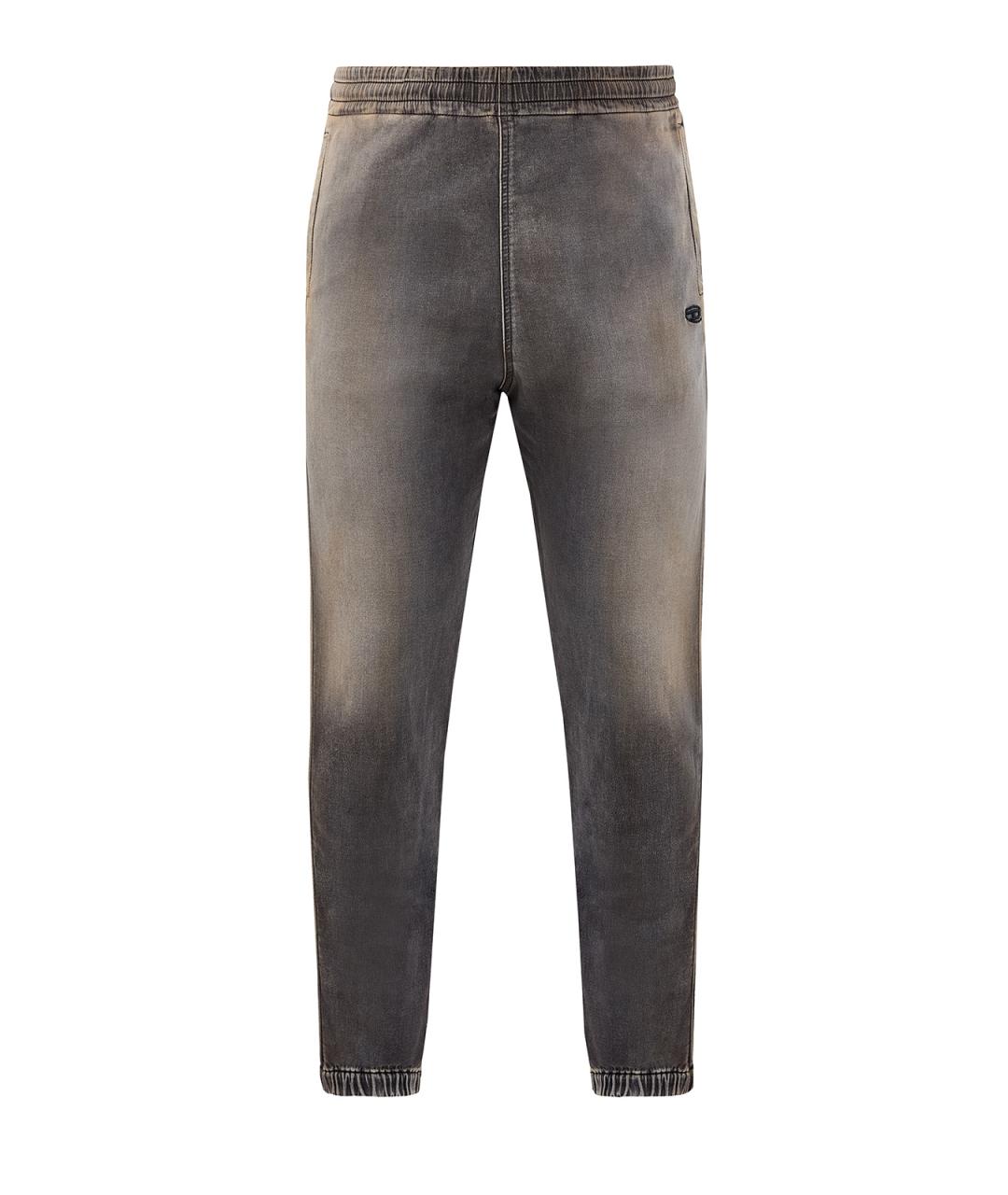 DIESEL Серые хлопковые джинсы скинни, фото 1