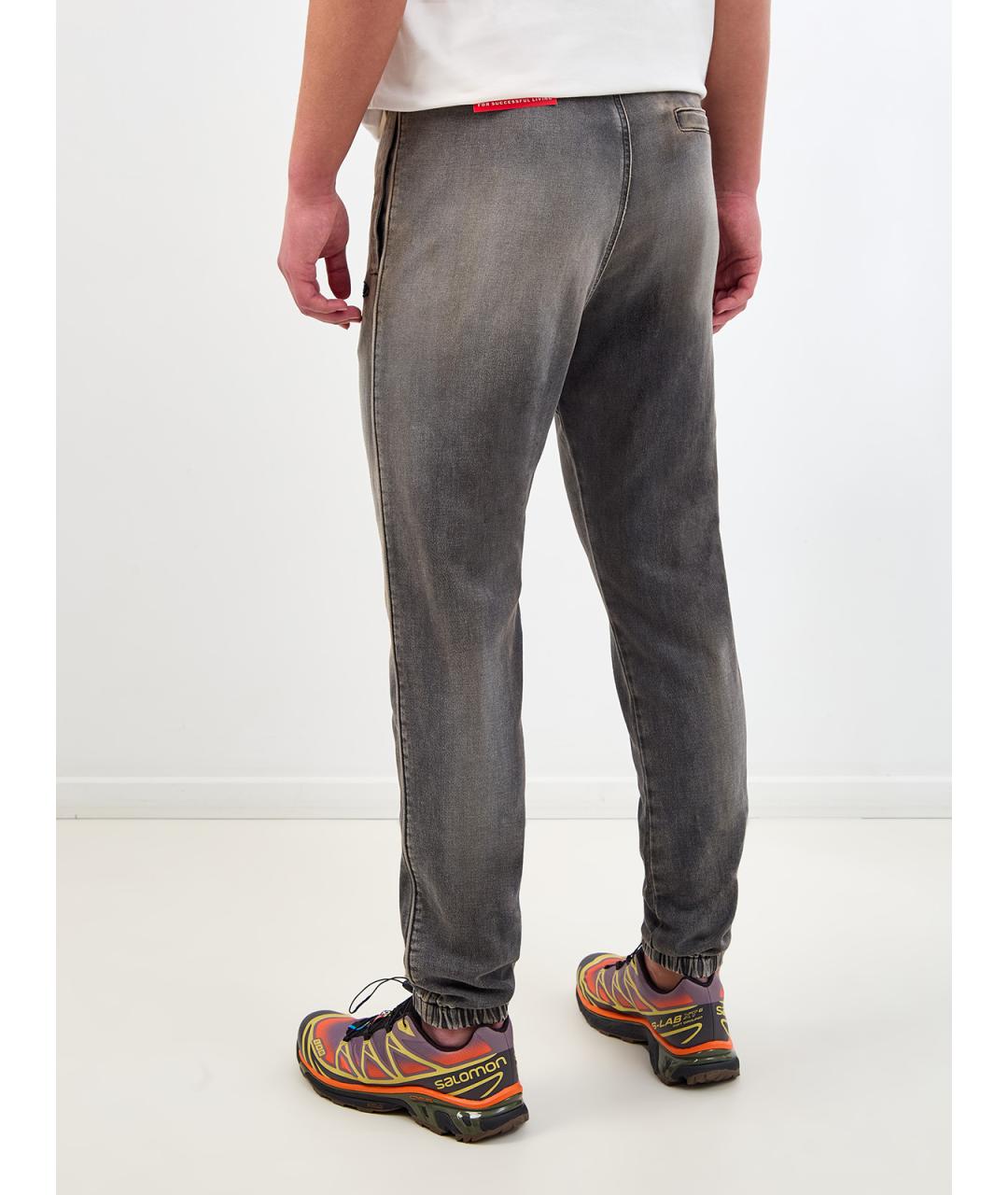 DIESEL Серые хлопковые джинсы скинни, фото 4