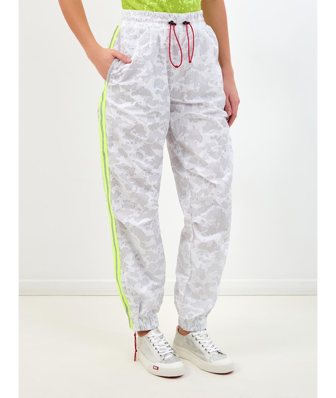 DIESEL Серые полиамидовые прямые брюки, фото 3