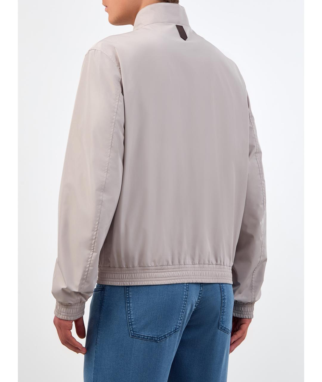 CANALI Бежевая полиэстеровая куртка, фото 4