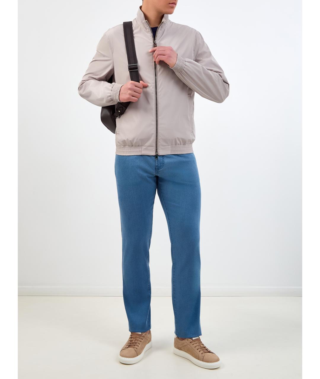 CANALI Бежевая полиэстеровая куртка, фото 2