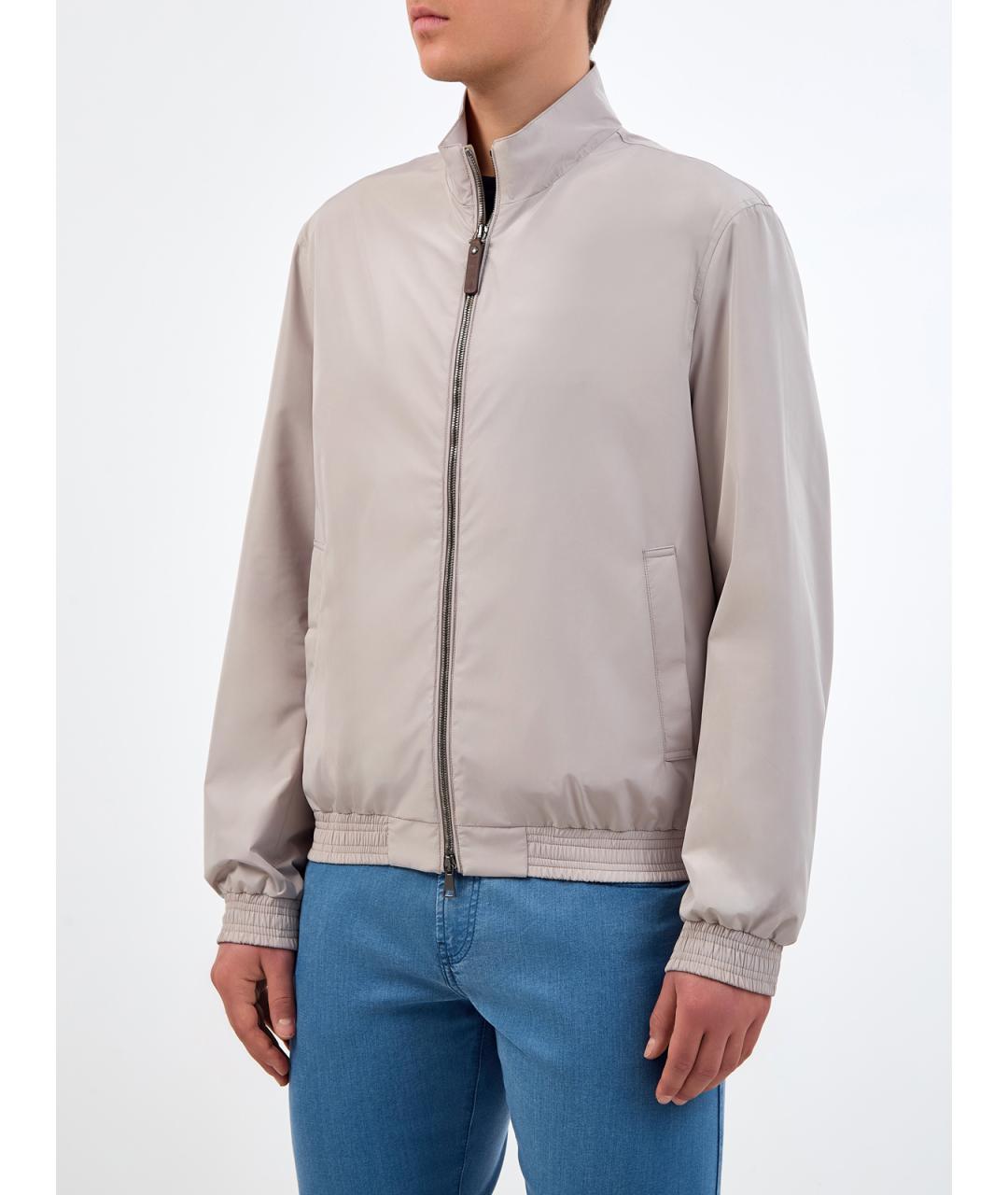 CANALI Бежевая полиэстеровая куртка, фото 3