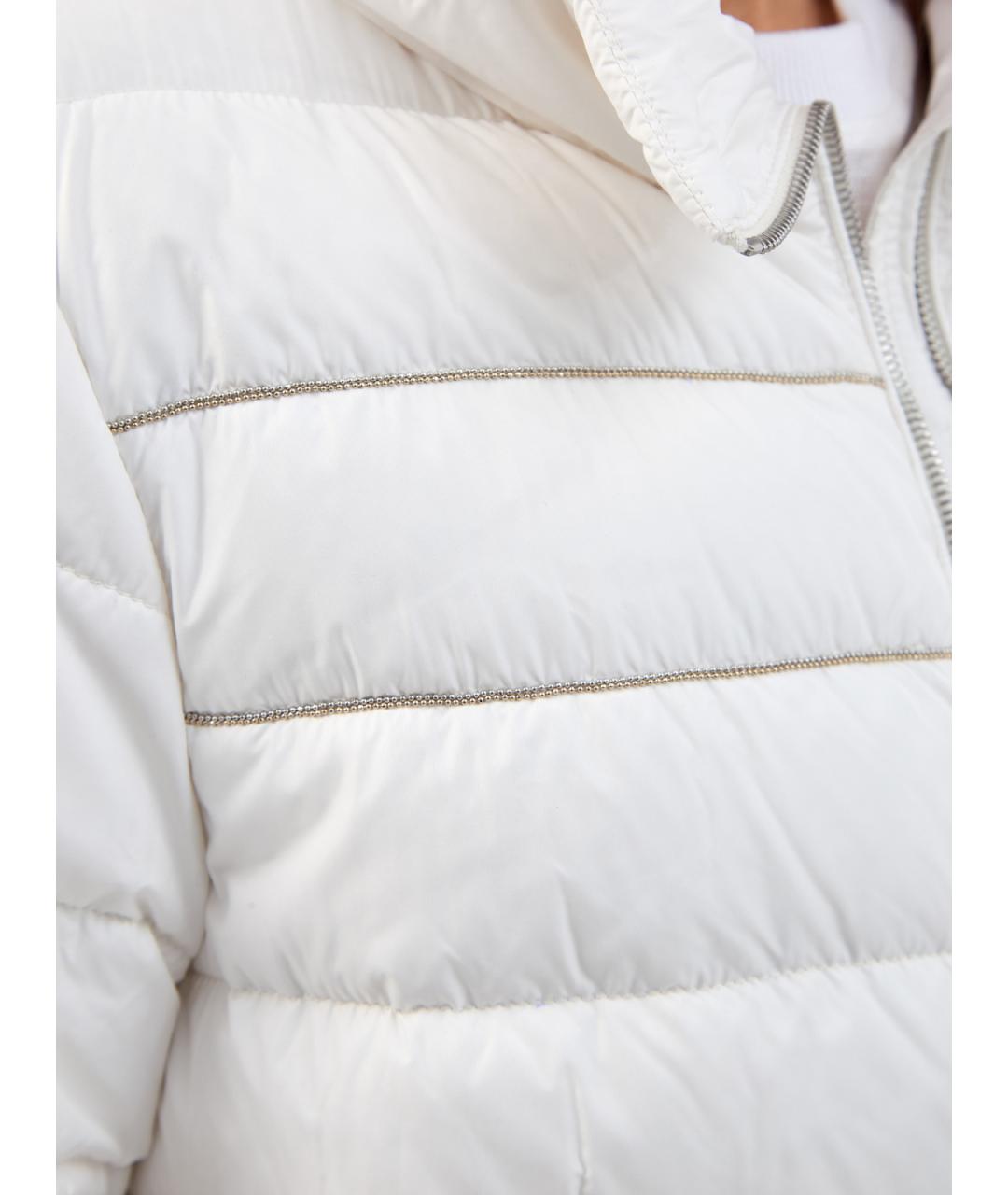 PESERICO Белая полиэстеровая куртка, фото 5