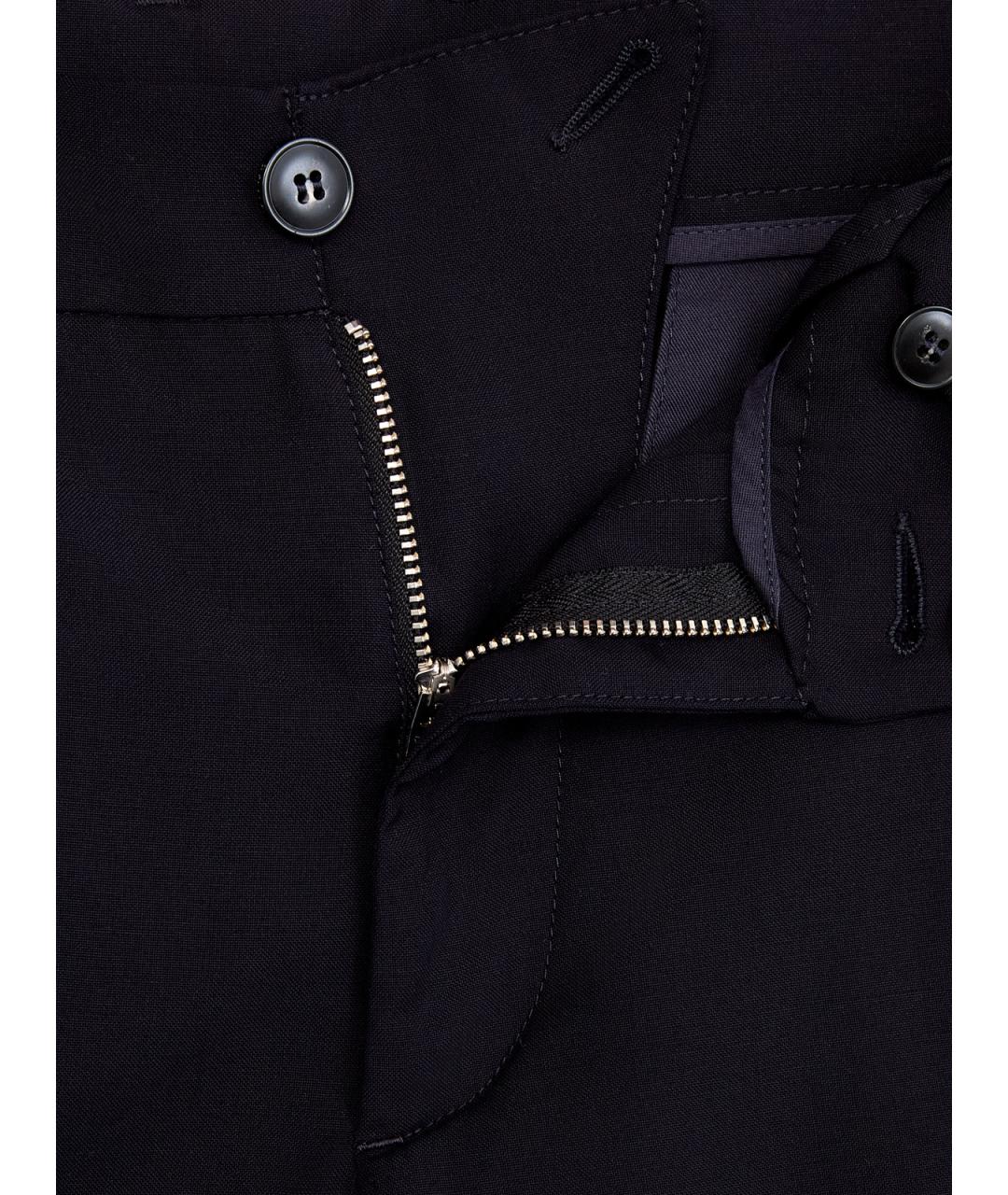 CANALI Синие шерстяные повседневные брюки, фото 6