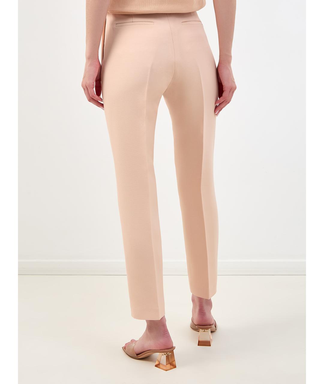 FABIANA FILIPPI Бежевые шерстяные брюки узкие, фото 4