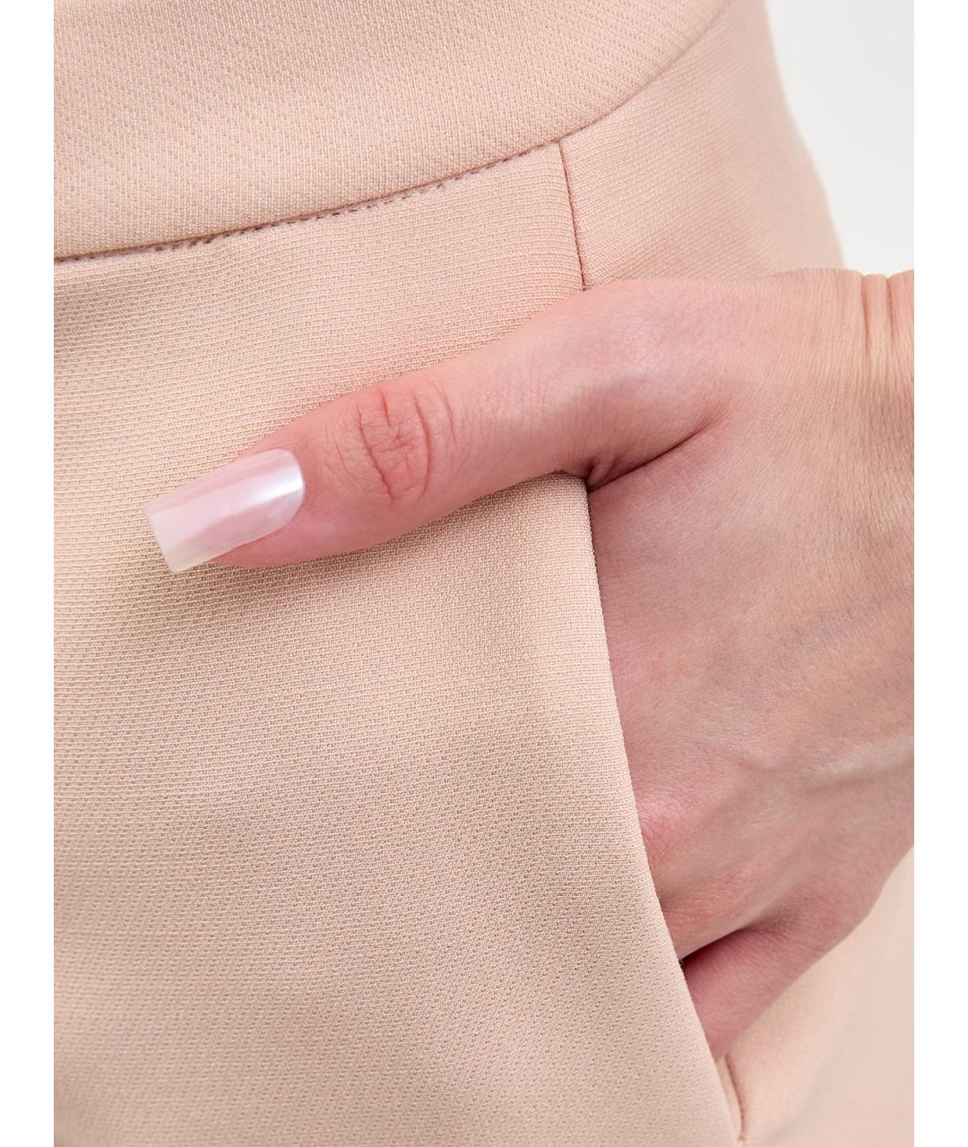 FABIANA FILIPPI Бежевые шерстяные брюки узкие, фото 5