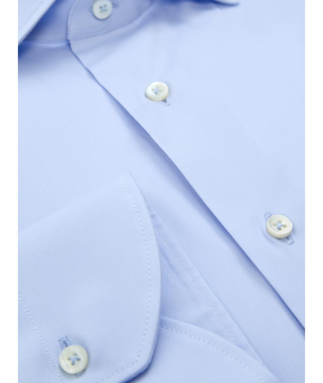 CANALI Голубая хлопковая кэжуал рубашка, фото 3