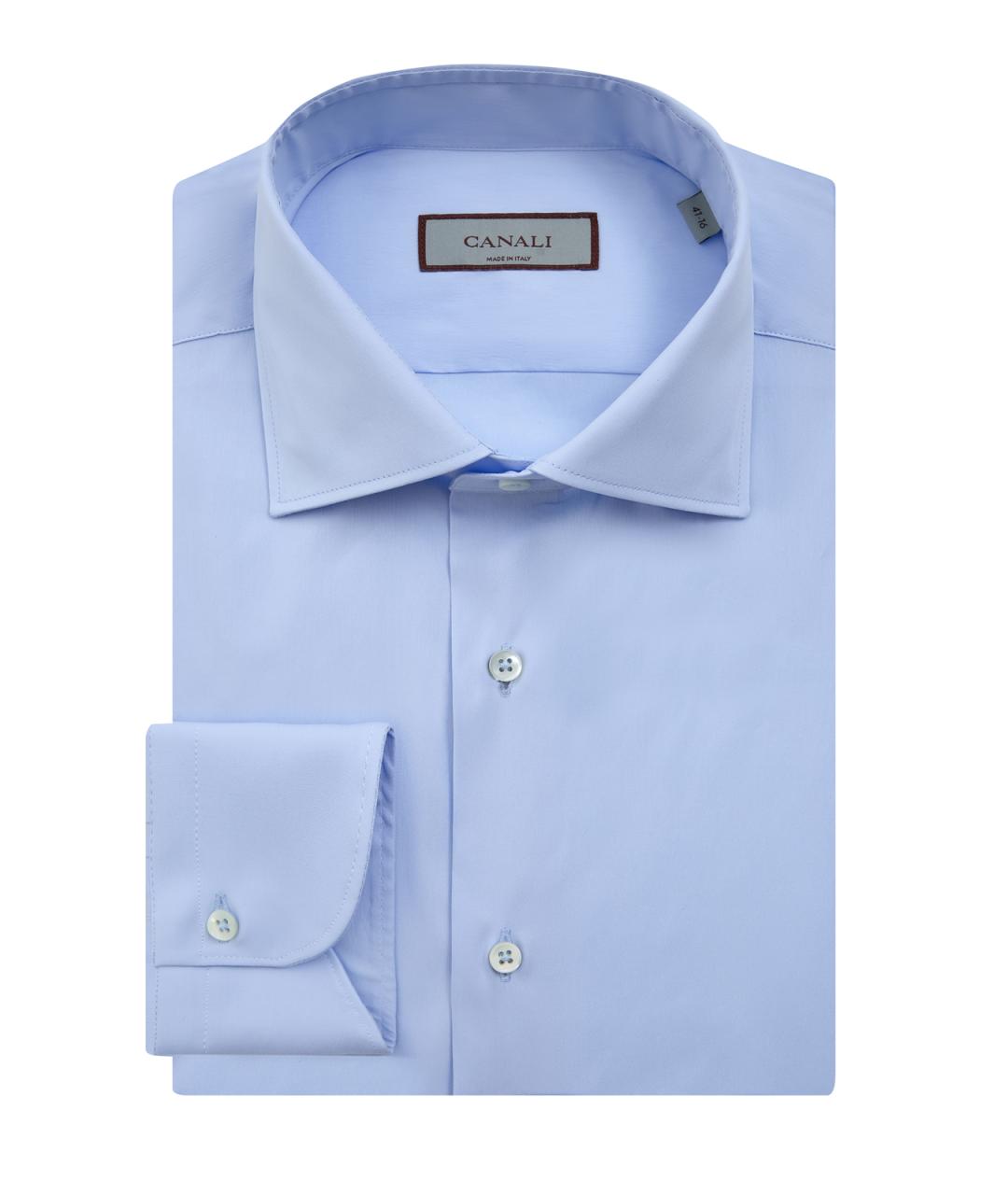 CANALI Голубая хлопковая кэжуал рубашка, фото 1
